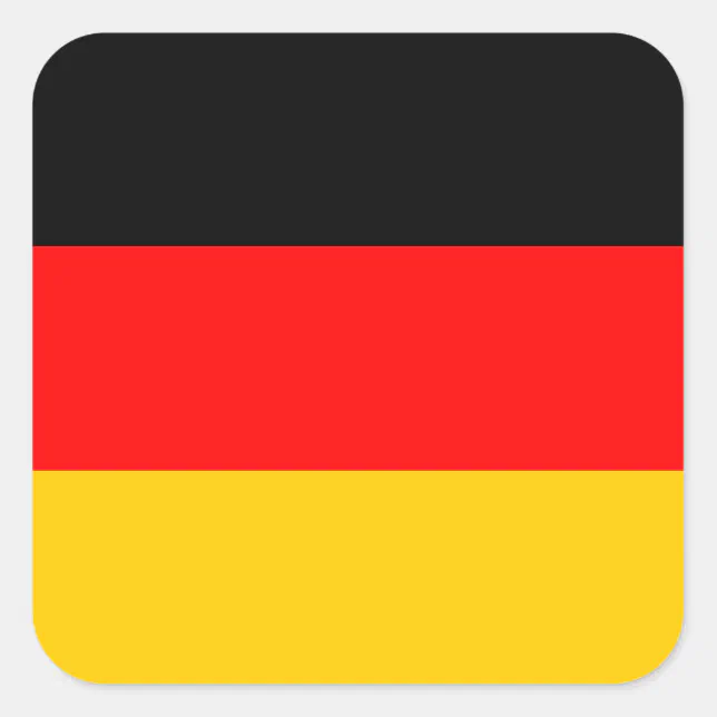 Deutsche Flagge Quadratischer Aufkleber
