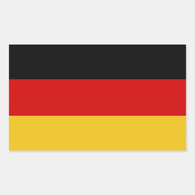 Deutsche Flagge Rechteckiger Aufkleber (Vorderseite)