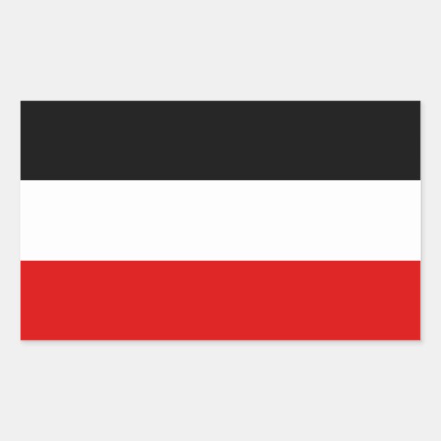 Deutsche Flagge Rechteckiger Aufkleber (Vorderseite)