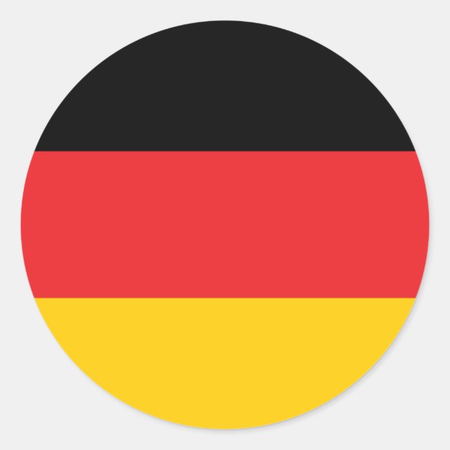 Deutsche Flagge Runder Aufkleber (Vorderseite)