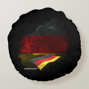 Deutsche Flagge Rundes Kissen