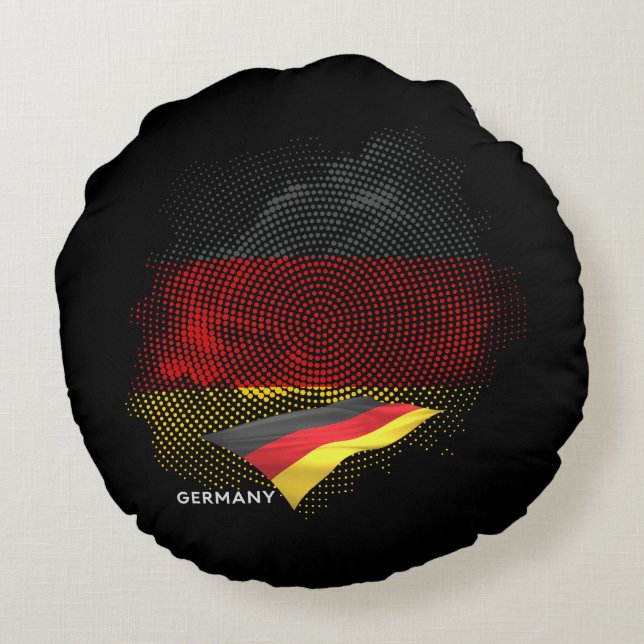 Deutsche Flagge Rundes Kissen (Rückseite)