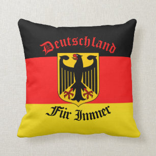 Deutsche Flagge, Schwarzadler, Deutschland Pelz Kissen