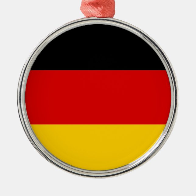 Deutsche Flagge Silbernes Ornament (Vorne)