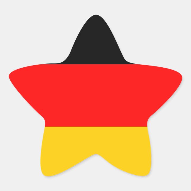 Deutsche Flagge Stern-Aufkleber (Vorderseite)