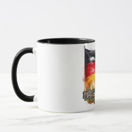 Deutsche Flagge und Sehenswürdigkeiten Tasse - Kul
