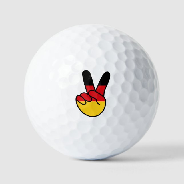 Deutsche Flagge V-Zeichen Golfball (Vorderseite)