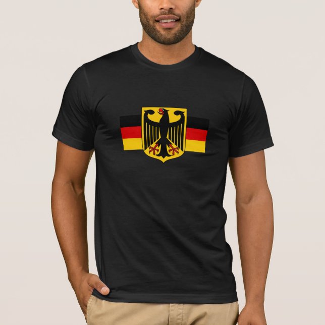 Deutsche Flagge & Wappen, Deutschland/Sportfans T-Shirt (Vorderseite)