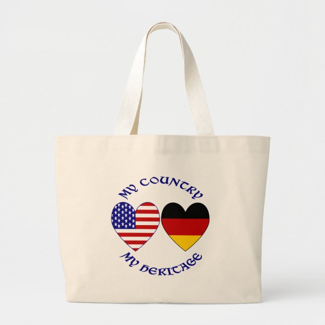 Deutsche Flagge - Welterbe Jumbo Stoffbeutel (Vorne)