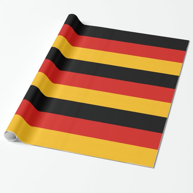 DEUTSCHE FLAGGEN-FARBEN GESCHENKPAPIER (Ungerollt)
