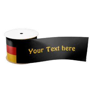 DEUTSCHE FLAGGEN-FARBEN + Ihr Text Satinband