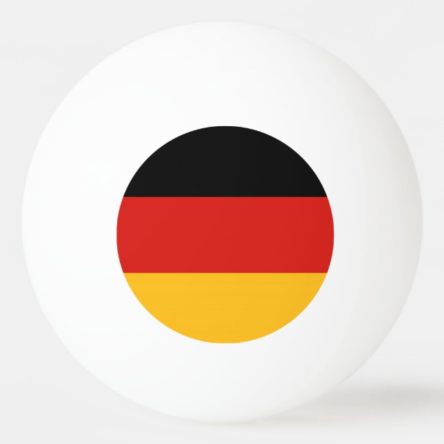 DEUTSCHE FLAGGEN-FARBEN TISCHTENNISBALL (Vorderseite)