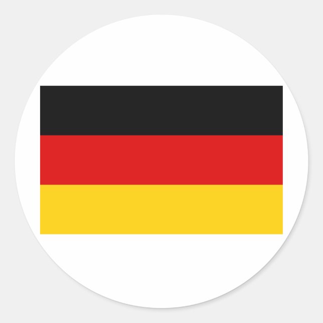 Deutsche Flaggen Runder Aufkleber (Vorderseite)