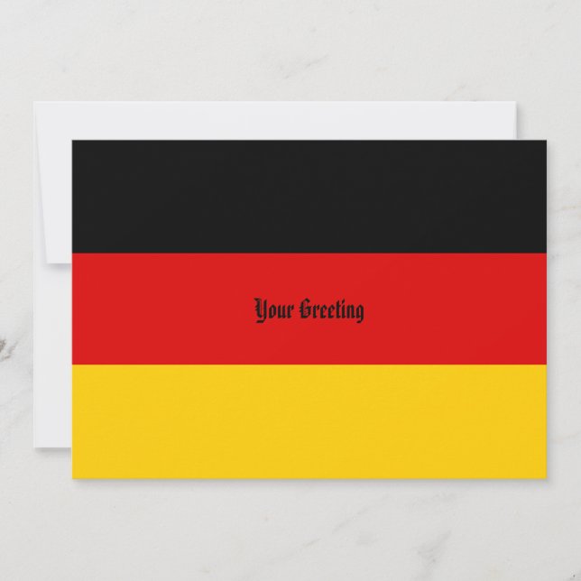 Deutsche Flaggenfarben Schwarz Rot Gold Personalis Mitteilungskarte (Vorderseite)