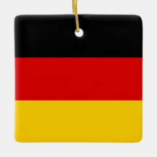 Deutsche Flaggenfarben Schwarzes Gold Personalisie Keramikornament