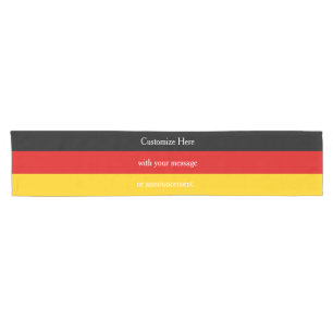 Deutsche Flaggenfarben Schwarzes Gold Personalisie Kurzer Tischläufer