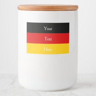 Deutsche Flaggenfarben Schwarzes Gold Personalisie Lebensmitteletikett