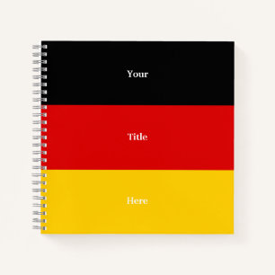 Deutsche Flaggenfarben Schwarzes Gold Personalisie Notizbuch