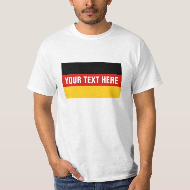 Deutsche Flaggent-shirts | kundenspezifische T-Shirt (Vorderseite)