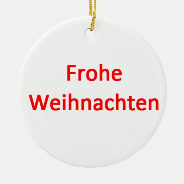 deutsche frohe weihnachten keramik ornament (Vorne)