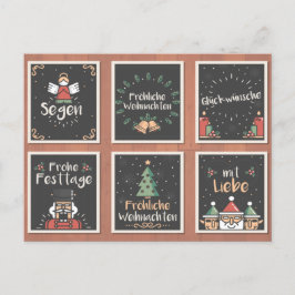 DEUTSCHE FRÖHLICHE WEIHNACHTEN CHRISTMAS CARD SET