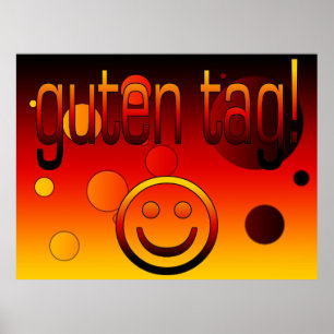 Deutsche Geschenke: Hallo/Guten Umbau-Gesicht Poster