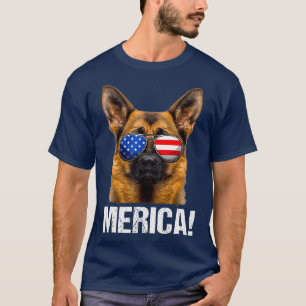 Deutsche Hirte 4. Juli Amerikanische Flagge Merica T-Shirt