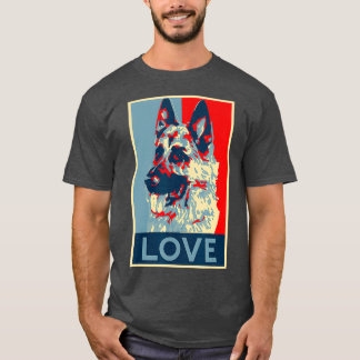 Deutsche Hirte Liebe Retro Style K Men K Women K T-Shirt