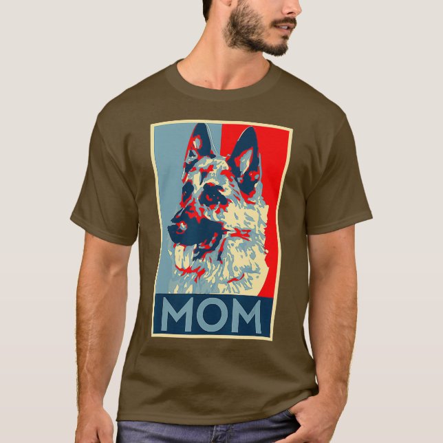 Deutsche Hirte Mama Retro Style K Women Police K T-Shirt (Vorderseite)