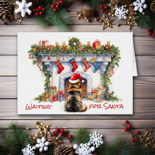 Deutsche Hirte warten auf Weihnachts-Feuerplatz