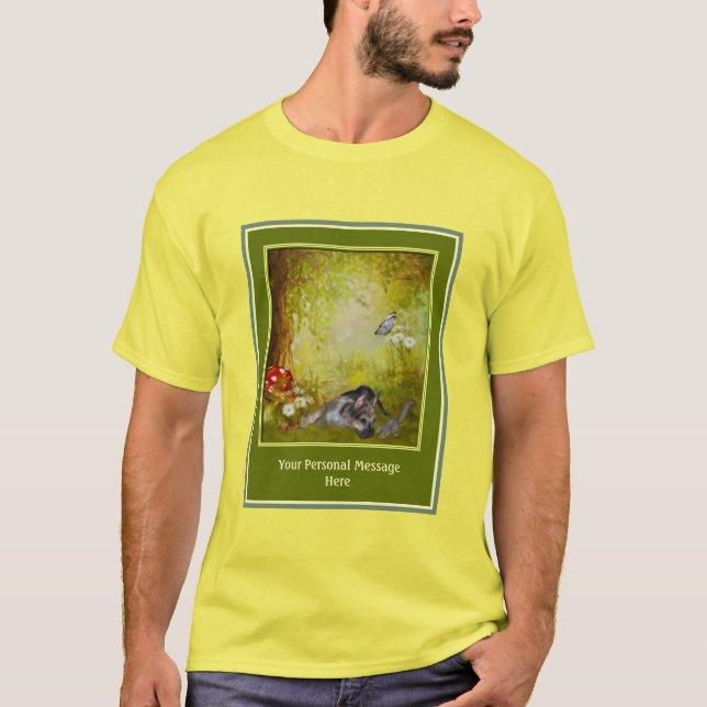 Deutsche Hirte Welpe hinzufügen Ihren eigenen Text T-Shirt (Vorderseite)