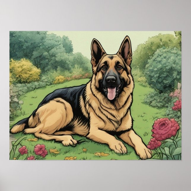 Deutsche Hirtenbild Poster (Vorne)
