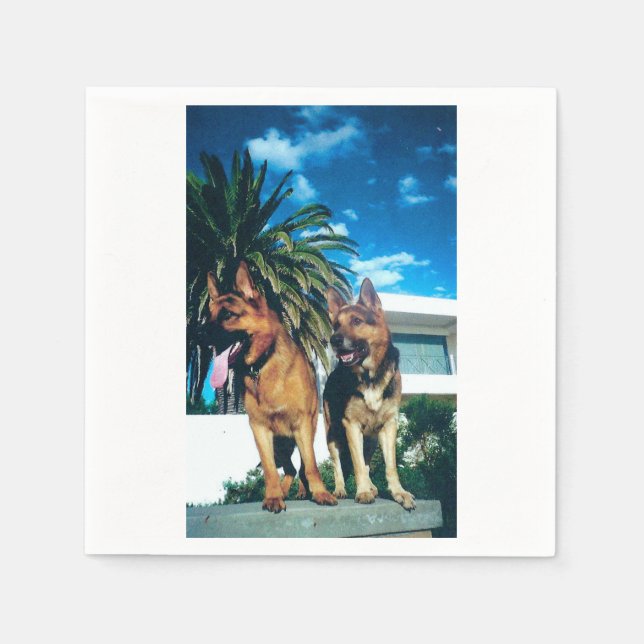 Deutsche Hirtengruppe Serviette (Vorderseite)