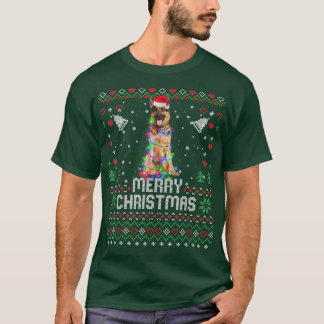 Deutsche Hirtenhirte Weihnachtsmannmütze Hund Weih T-Shirt
