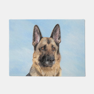 Deutsche Hirtenmalerei - Niedliche Original Hunde- Fußmatte