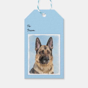 Deutsche Hirtenmalerei - Niedliche Original Hunde- Geschenkanhänger