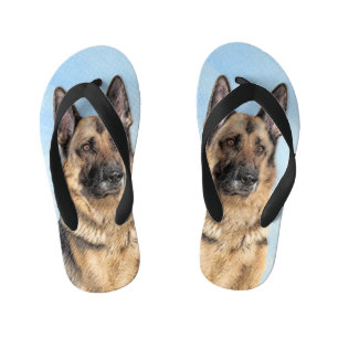 Deutsche Hirtenmalerei - Niedliche Original Hunde- Kinderbadesandalen