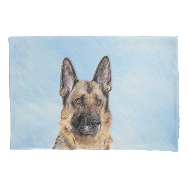 Deutsche Hirtenmalerei - Niedliche Original Hunde- Kissenbezug (Vorderseite)