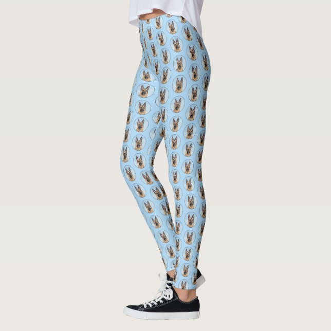 Deutsche Hirtenmalerei - Niedliche Original Hunde- Leggings (Links)