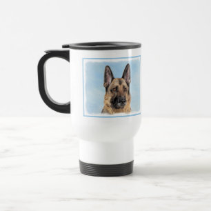 Deutsche Hirtenmalerei - Niedliche Original Hunde- Reisebecher