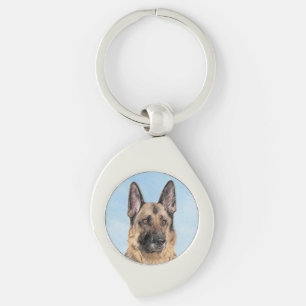 Deutsche Hirtenmalerei - Niedliche Original Hunde- Schlüsselanhänger