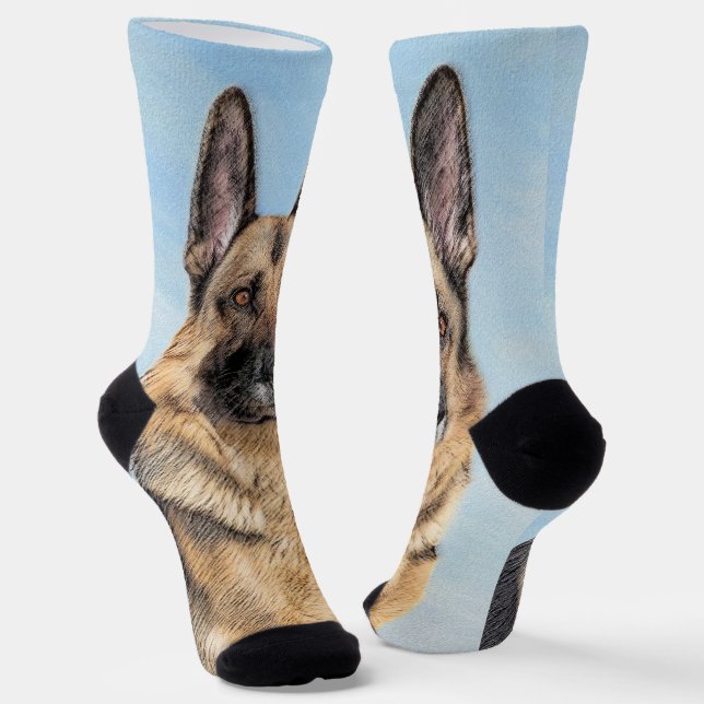 Deutsche Hirtenmalerei - Niedliche Original Hunde- Socken (Gewinkelt)