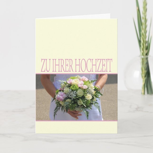 Deutsche Hochzeit Glückwünsche Karte (Vorderseite)