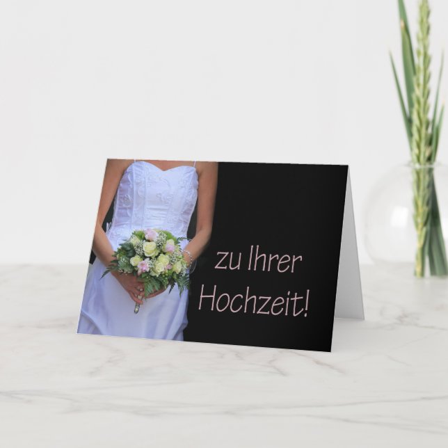 Deutsche Hochzeit Glückwünsche Karte (Vorderseite)