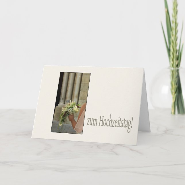 Deutsche Hochzeit Glückwünsche Karte (Vorderseite)