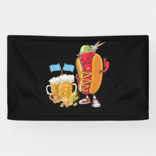 Deutsche Hotdog-Bavaria-Flagge Oktoberfest Wurm Banner