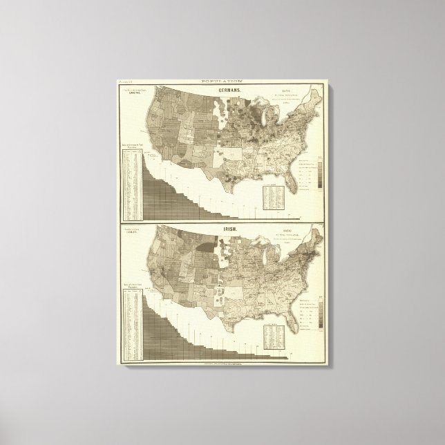 Deutsche, Iren Leinwanddruck (Vorderseite)