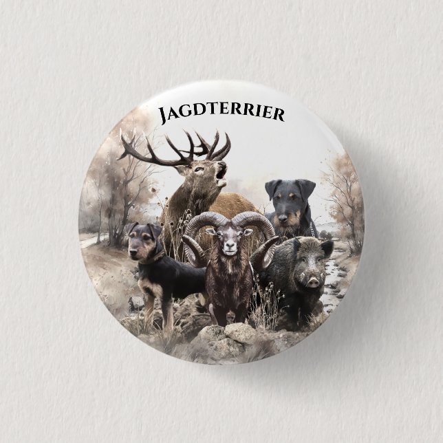 Deutsche Jagdterrier Button (Vorderseite)