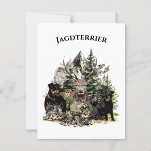 Deutsche Jagdterrier Postkarte