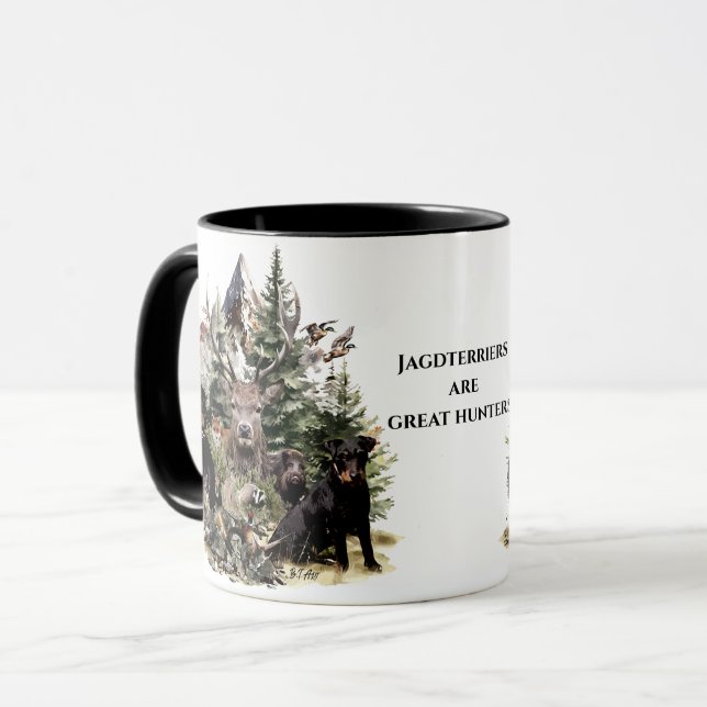 Deutsche Jagdterrier Tasse (Vorderseite Links)